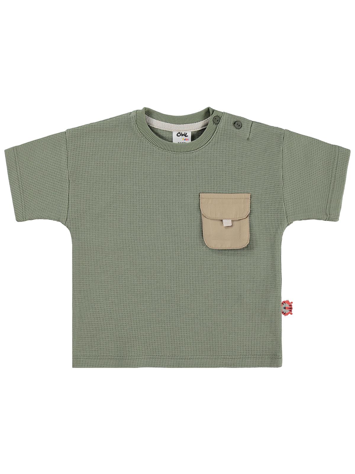 Civil Baby Cepli Basic 6-18 Ay Tişört - Haki