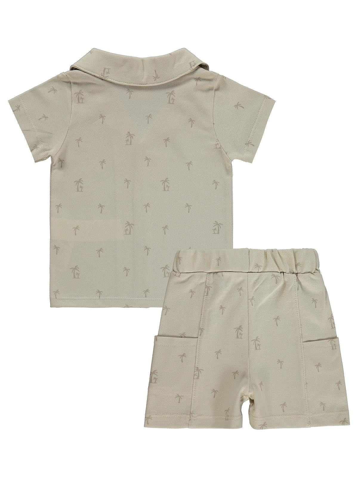 Civil Baby Palmiye Empirmeli 6-18 Ay Takım - Bej
