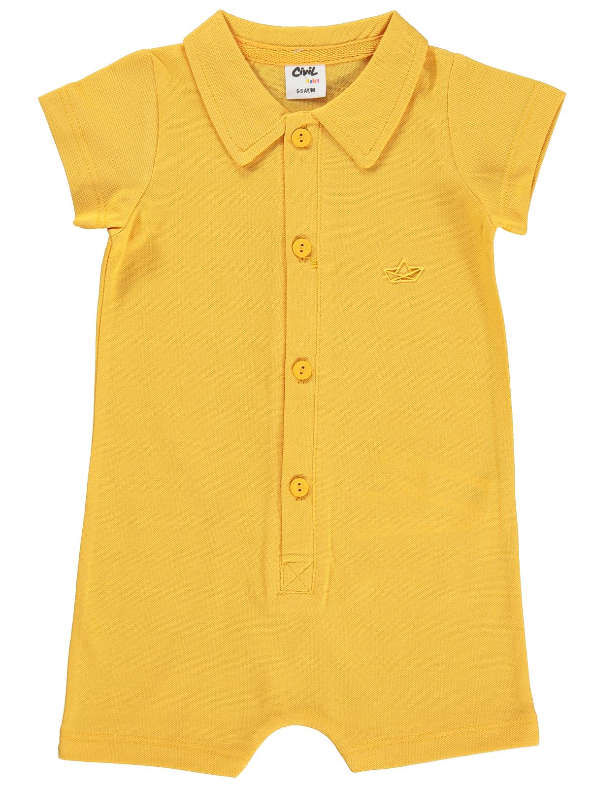 Civil Baby Yelken Baskılı 6-18 Ay Tulum - Hardal
