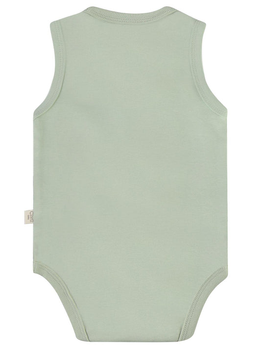 Civil Baby 3'lü Düz Sıfır Kol 3-36 Ay Çıtçıtlı Badi - Bej