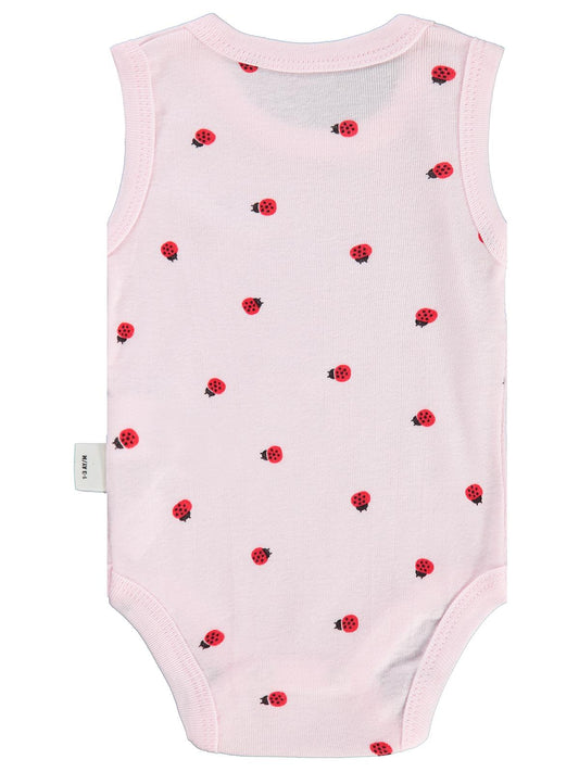 Civil Baby Uğur Böceği Empirme 0-48 Ay Çıtçıtlı Badi - Pembe