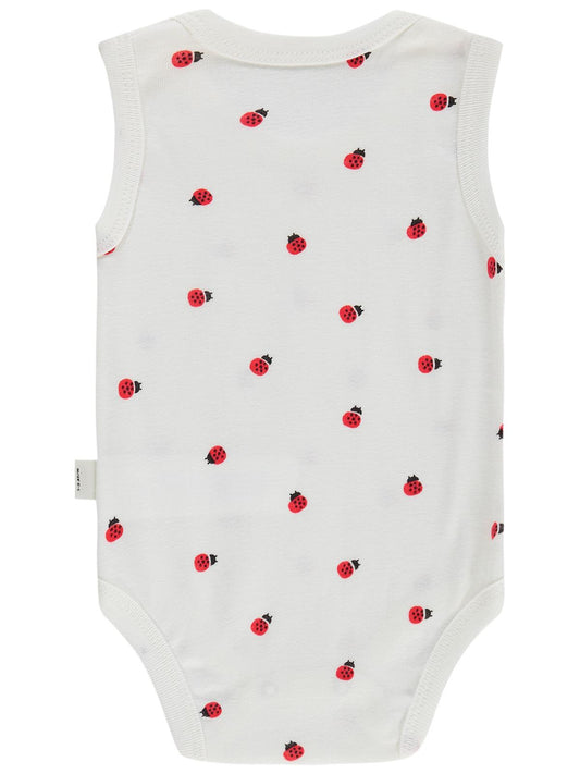 Civil Baby Uğur Böceği Empirme 0-48 Ay Çıtçıtlı Badi - Ekru