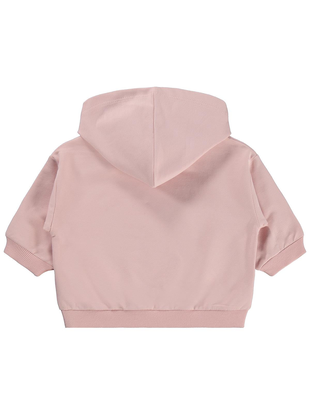 Civil Baby Civil Basic Kalp Etiketli Kapüşonlu 6-18 Ay Sweatshirt  - Bej
