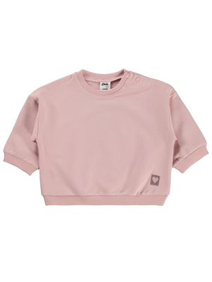 Civil Baby Civil Basic Kalp Etiketli 6-18 Ay Sweatshirt - Pembe