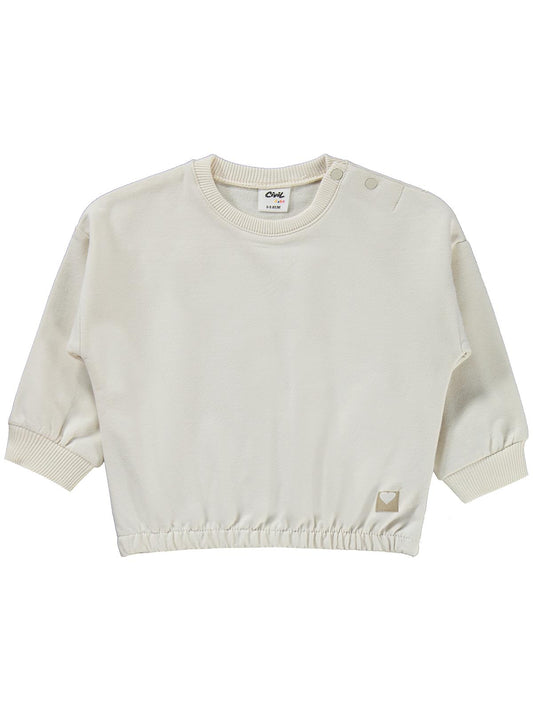 Civil Baby Kız Bebek Düz Basic Kalpli 6-18 Ay Takım - Bej