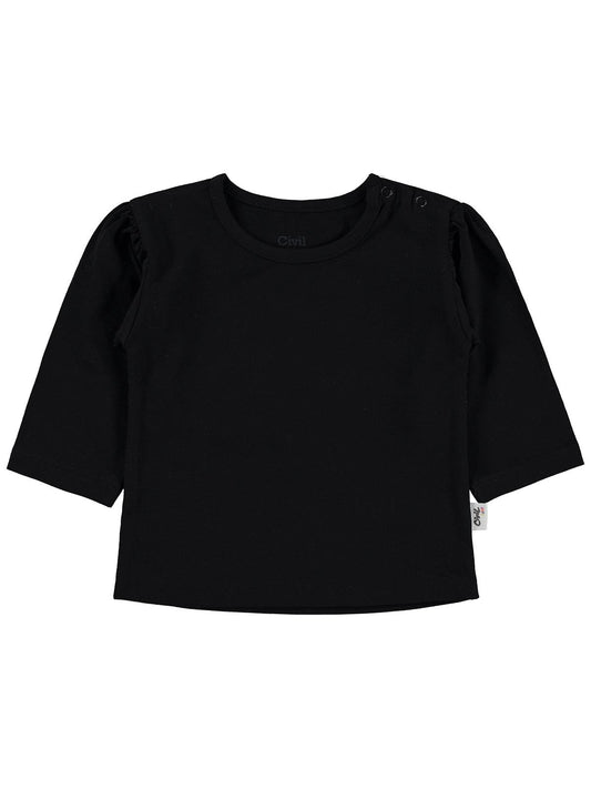 Civil Baby Düz Basic 6-18 Ay Sweatshirt - Siyah
