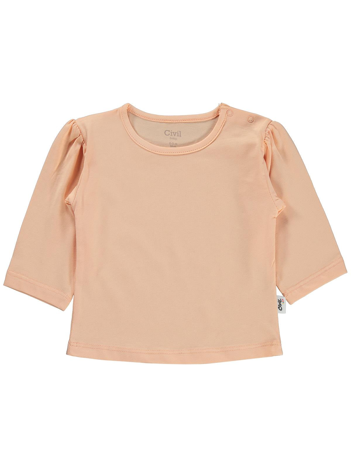 Civil Baby Düz Basic 6-18 Ay Sweatshirt - Pudra