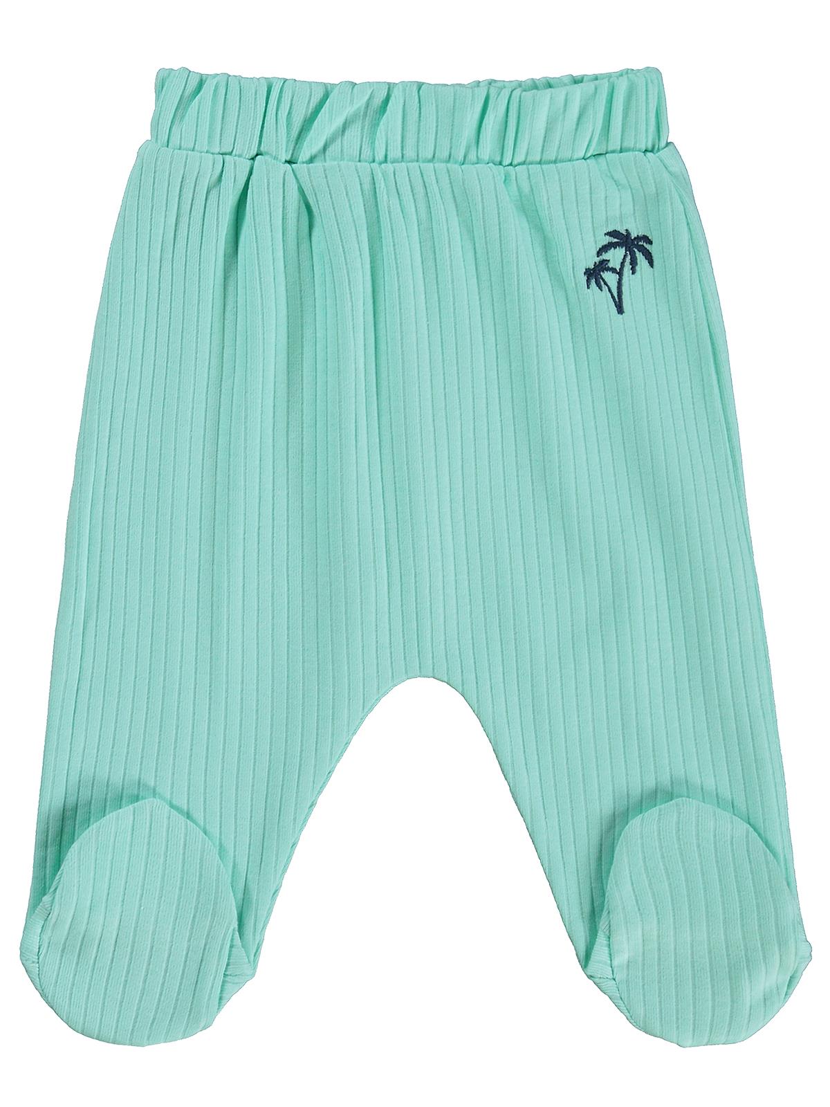 Civil Baby Palmiye Baskılı 2'li Set 1-9 Ay Tek Alt Bebe - Mercan-Mint