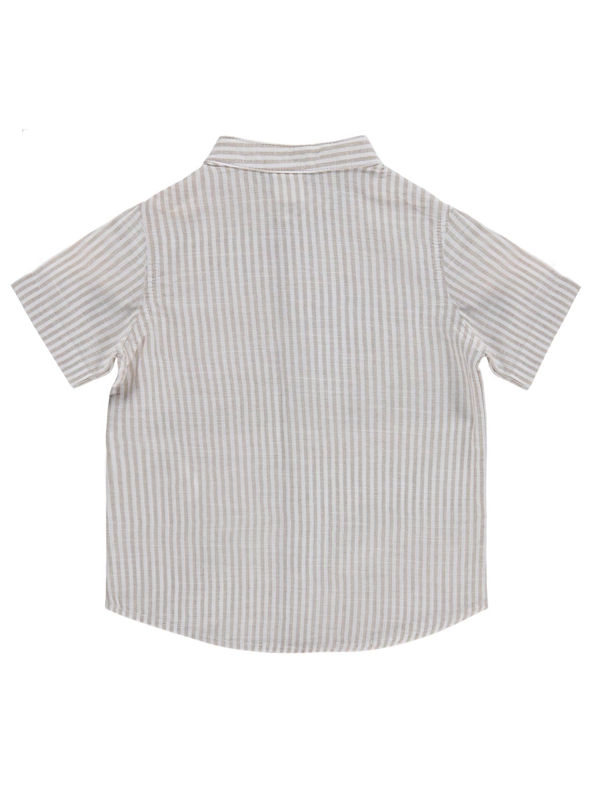 Civil Baby Çizgili 6-18 Ay Gömlek - Kahverengi