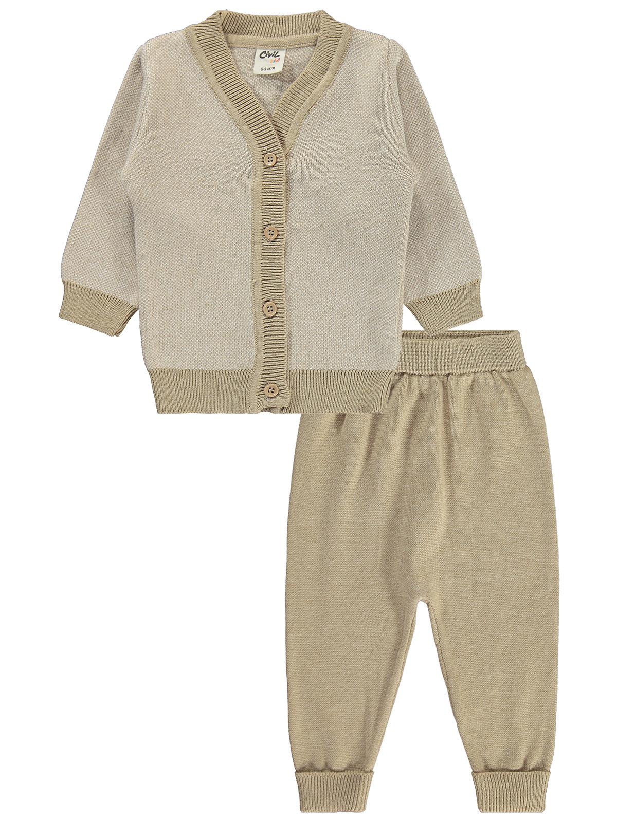 Civil Baby Hırkalı 6-18 Ay Takım - Gri