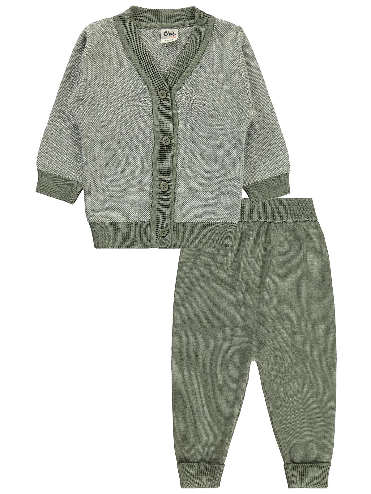 Civil Baby Hırkalı 6-18 Ay Takım - Gri
