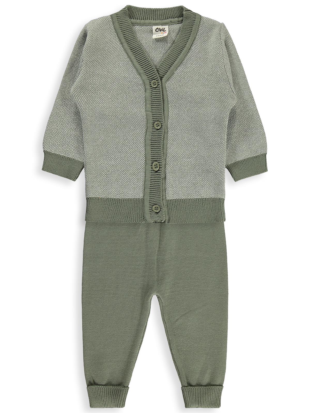 Civil Baby Hırkalı 6-18 Ay Takım - Gri