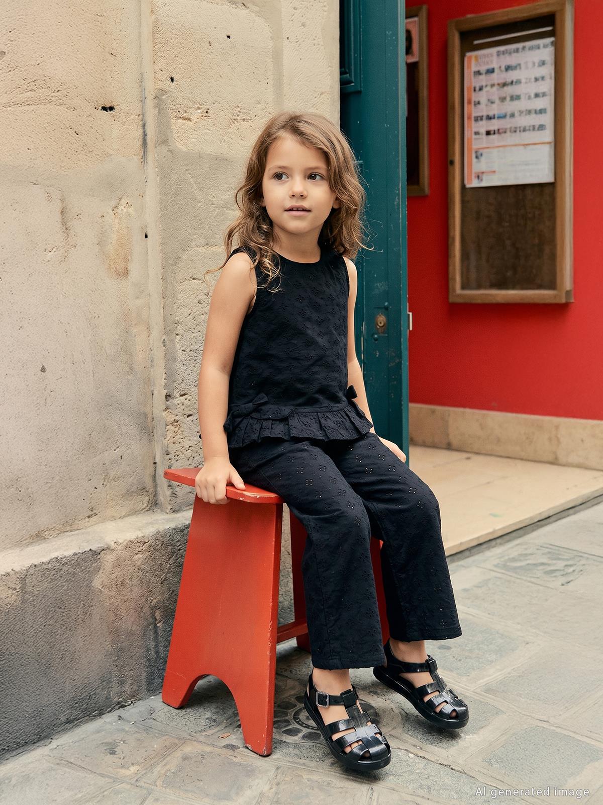 Civil Girls Tokalı 27-32 Numara Sandalet - Siyah