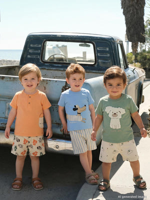 Civil Baby Köpek Baskılı 3'lü Set 6-18 Ay Takım