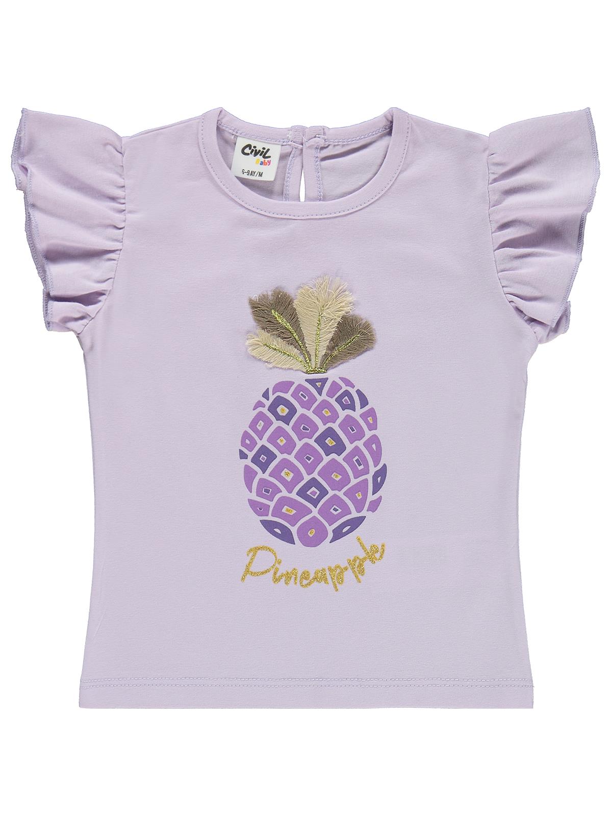 Civil Baby Ananas Baskılı 6-18 Ay Takım - Lila