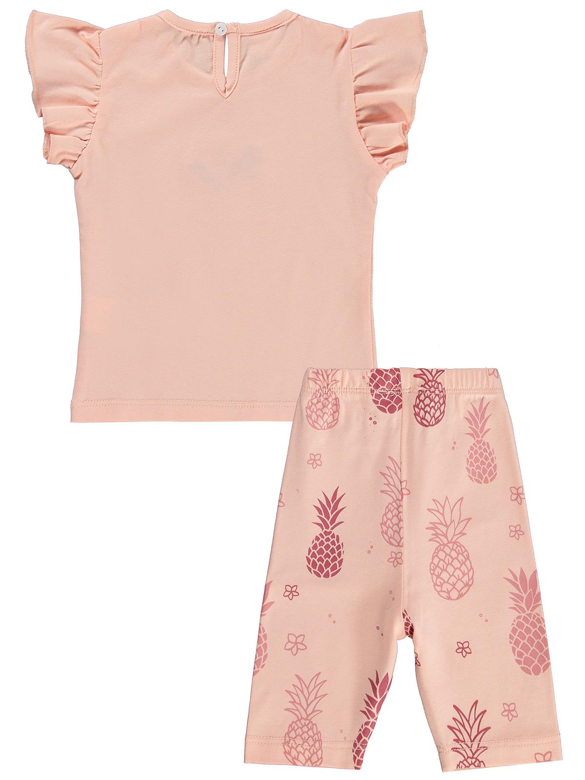 Civil Baby Ananas Baskılı 6-18 Ay Takım - Pudra