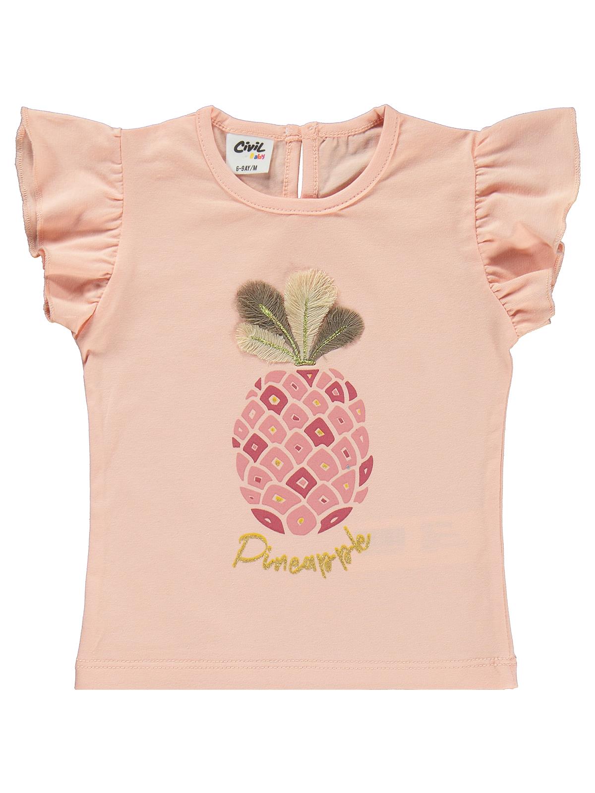 Civil Baby Ananas Baskılı 6-18 Ay Takım - Pudra