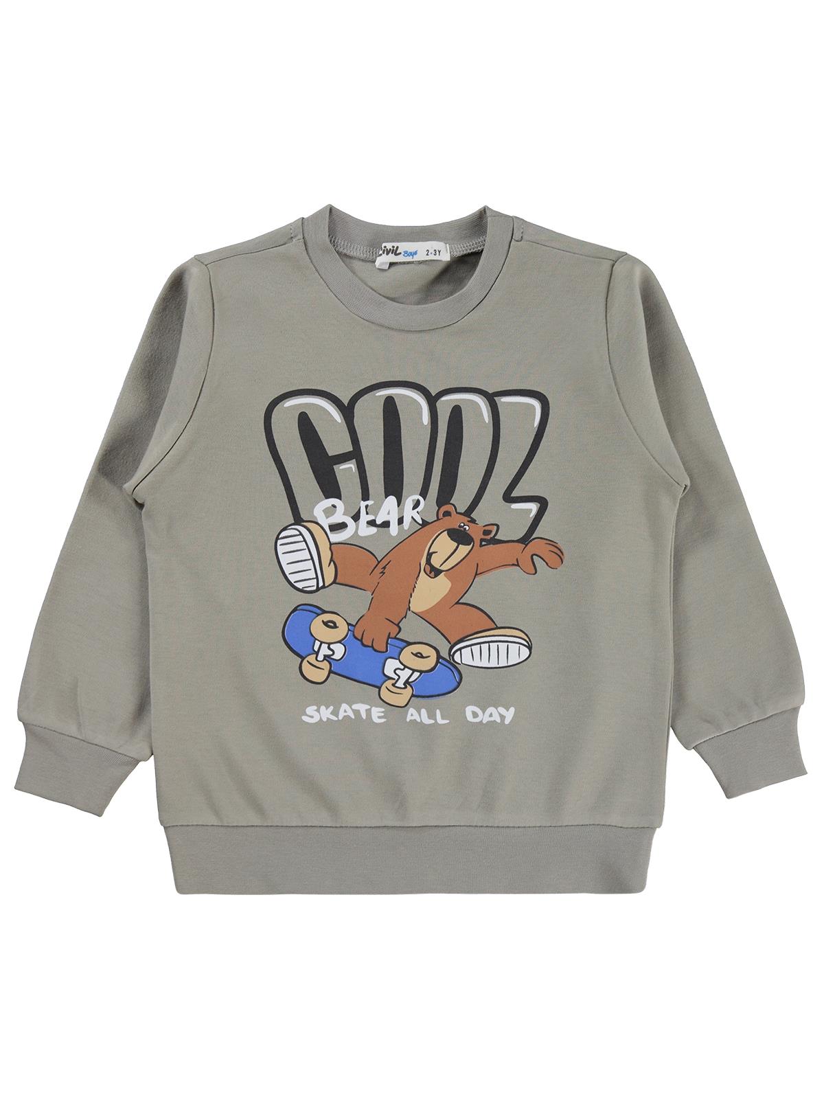 Civil Boys Cool Baskılı 2-5 Yaş Sweatshirt - Haki