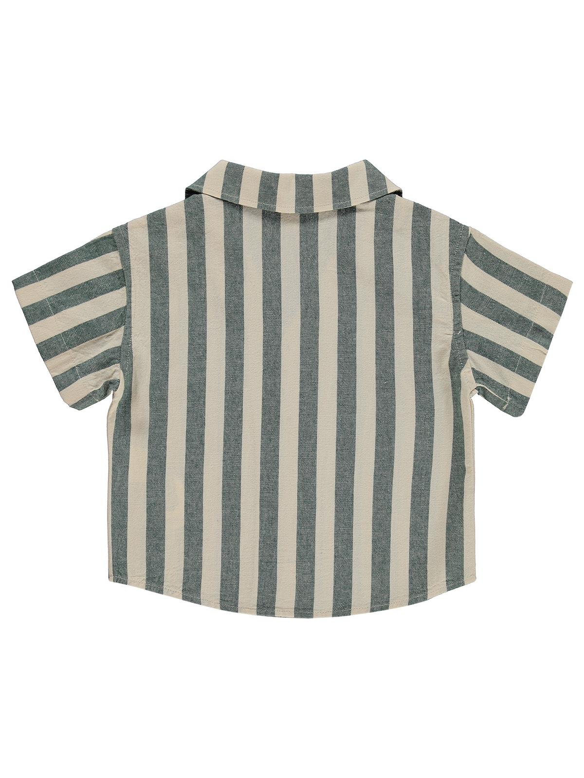 Civil Baby Çizgili 6-18 Ay Gömlek - Yeşil