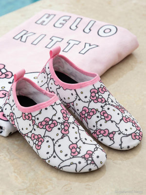 Hello Kitty Baskılı Tabanlı 32-36 Numara Deniz Ayakkabısı - Beyaz