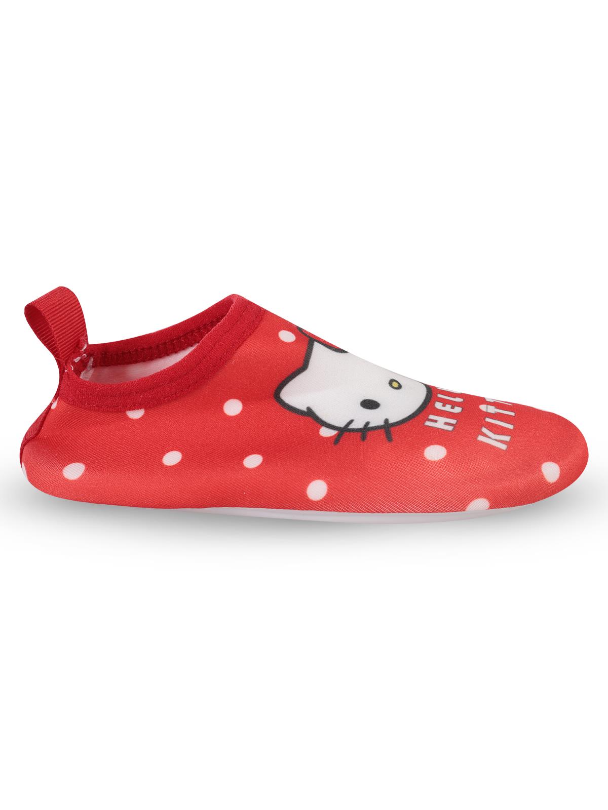 Hello Kitty Baskılı Tabanlı 21-25 Numara Deniz Ayakkabısı - Kırmızı
