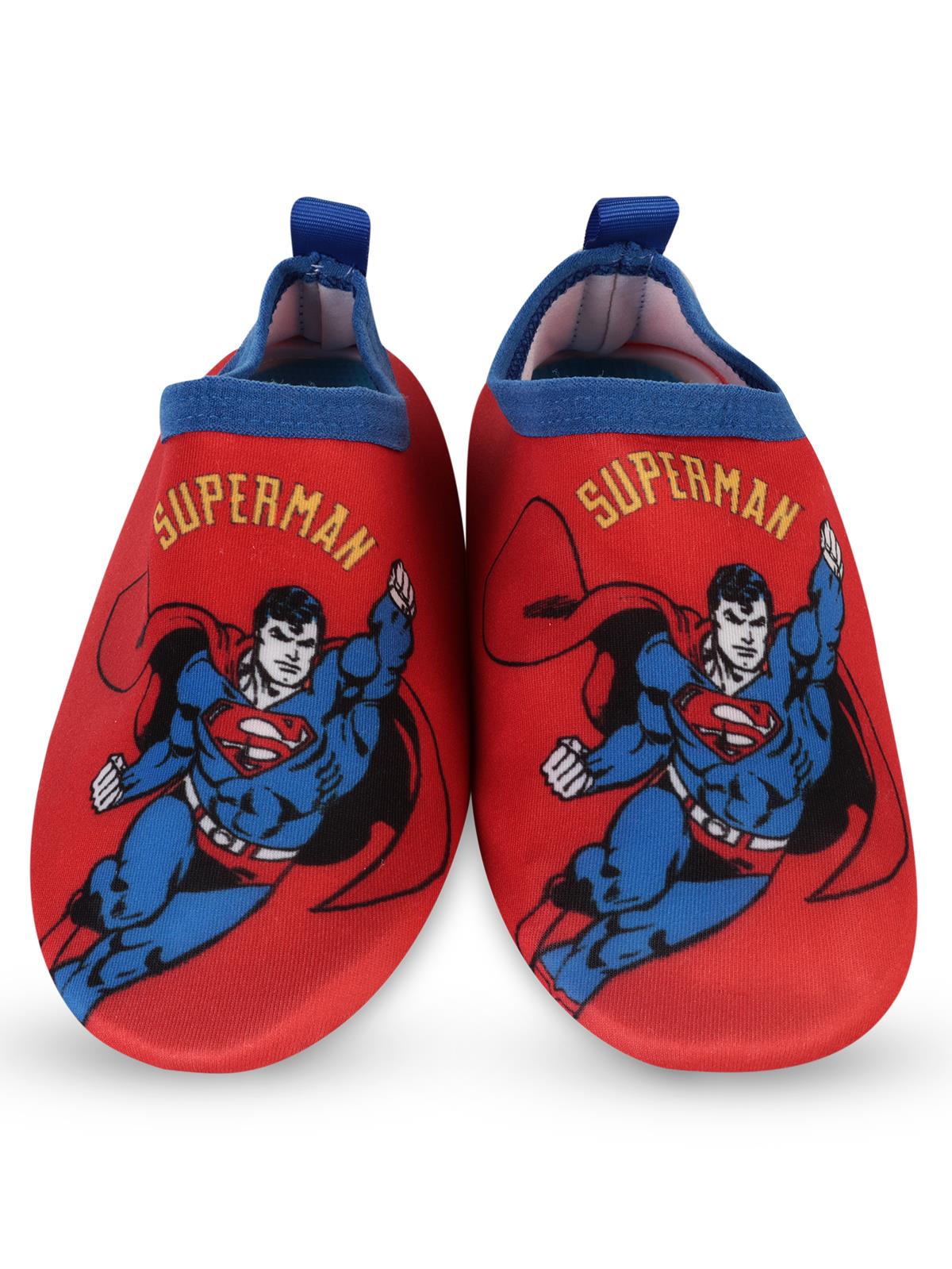 Superman Baskılı Tabanlı 26-30 Numara Deniz Ayakkabısı - Kırmızı