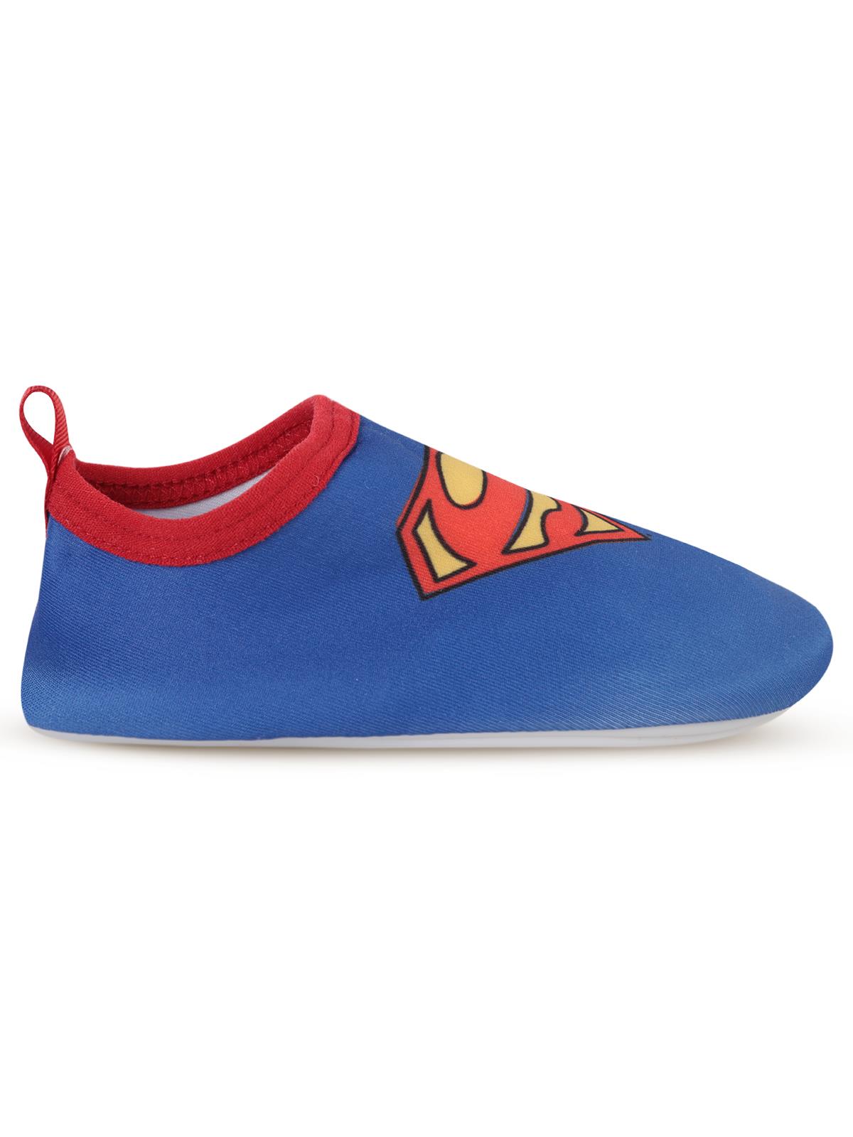 Superman Baskılı Tabanlı 20-24 Numara Deniz Ayakkabısı - Mavi