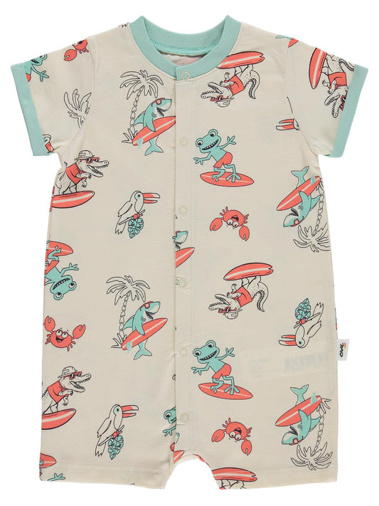 Civil Baby Surf Baskılı 6-18 Ay Tulum - Bej
