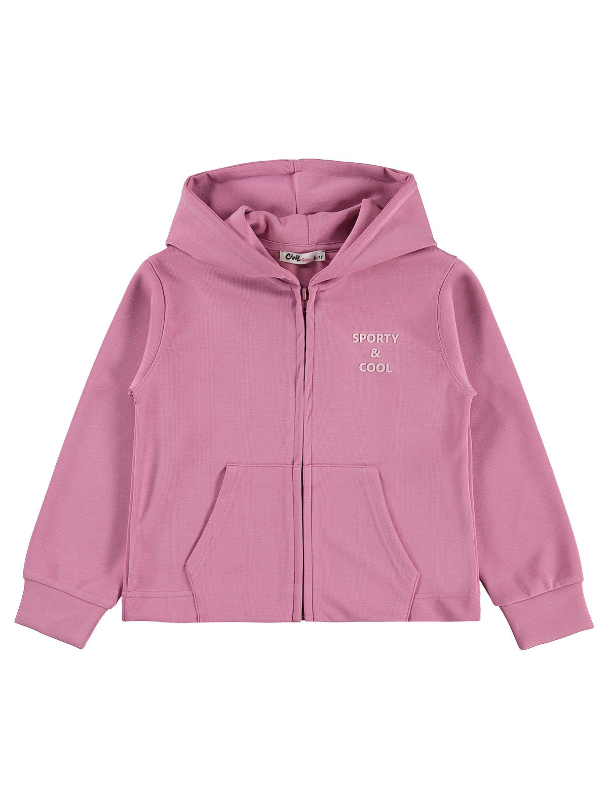 Civil Girls Sporty&Cool Baskılı 6-9 Yaş Hırka - Pembe