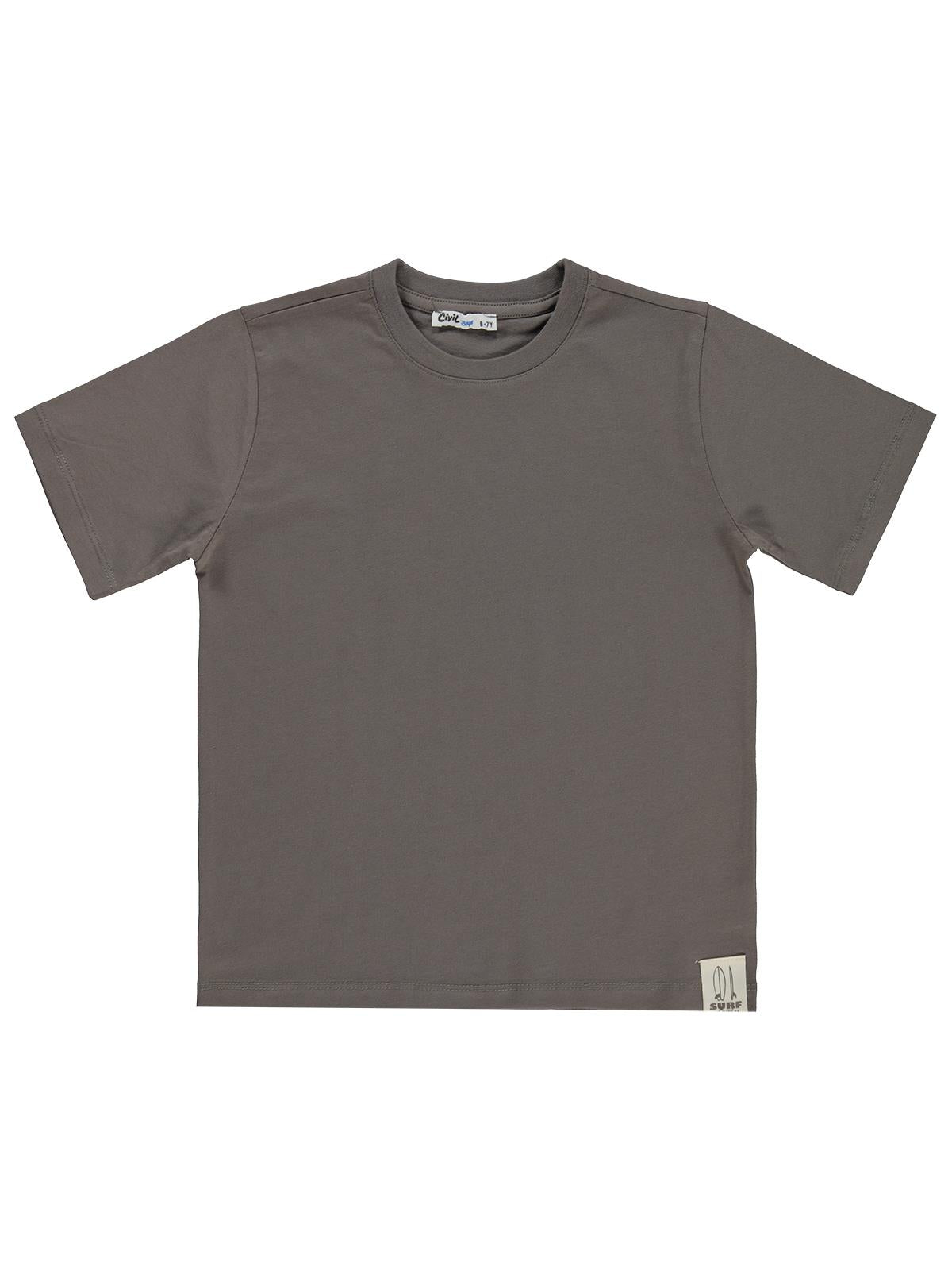 Civil Boys Basic Surf Etiketli 6-9 Yaş Tişört - Kahverengi