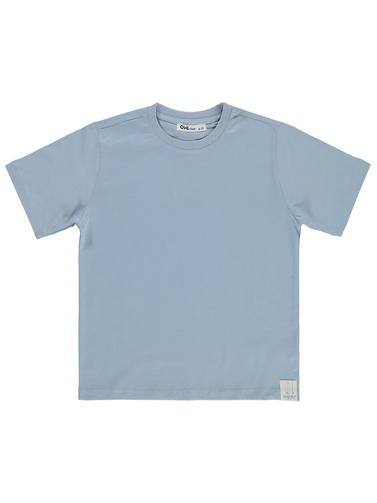 Civil Boys Basic Surf Etiketli 6-9 Yaş Tişört - Mavi