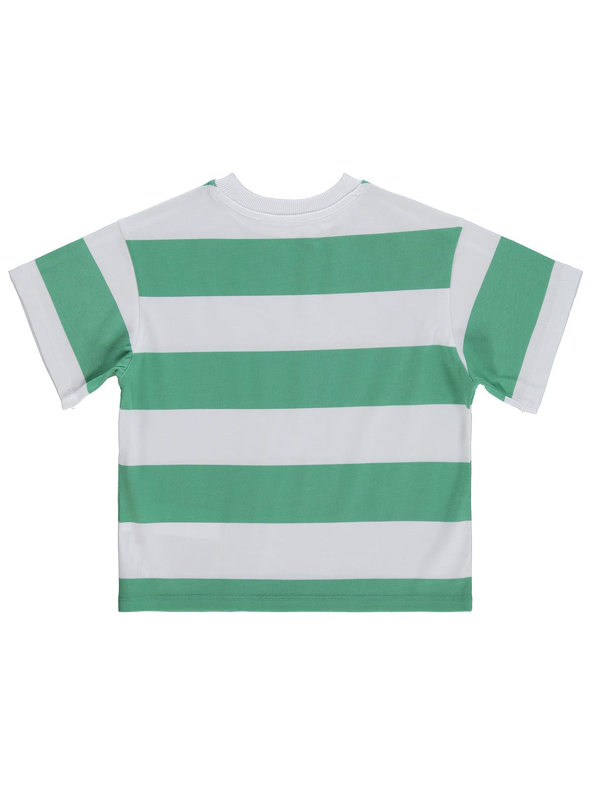 Civil Boys Basic Çizgili 2-5 Yaş Tişört - Yeşil