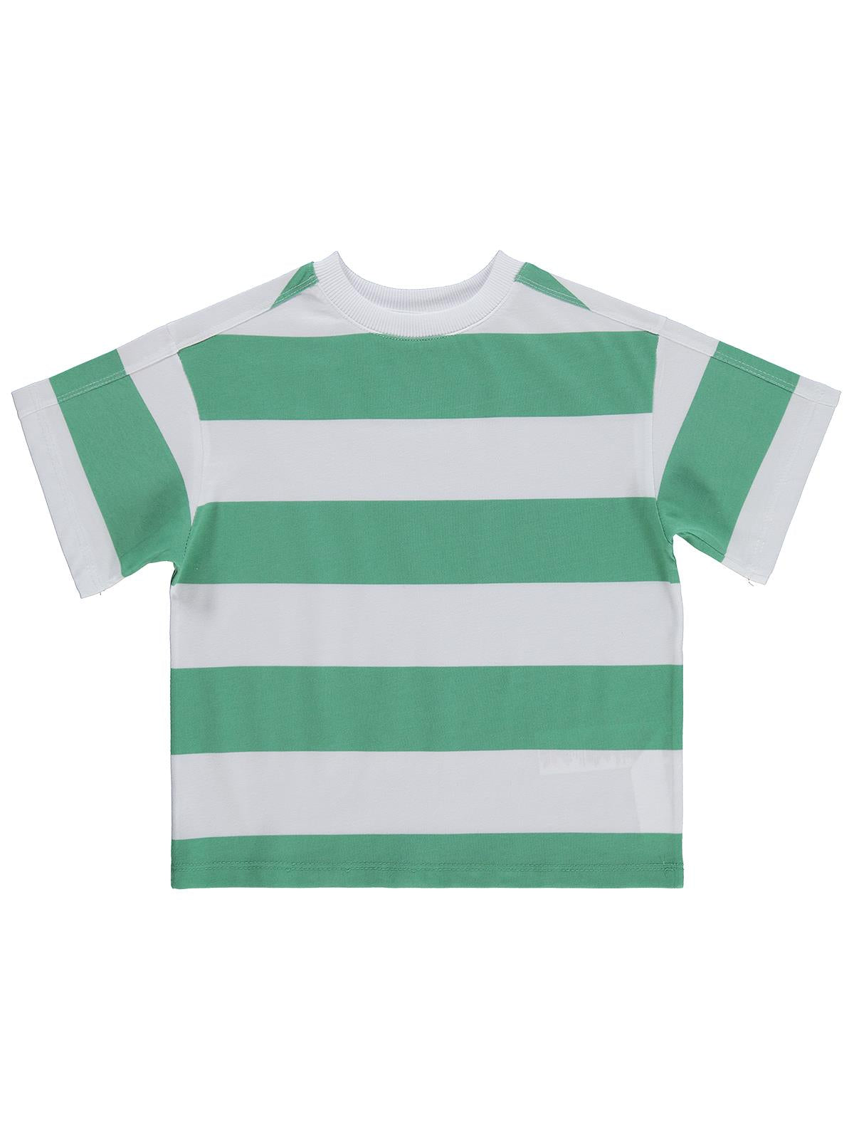 Civil Boys Basic Çizgili 2-5 Yaş Tişört - Yeşil