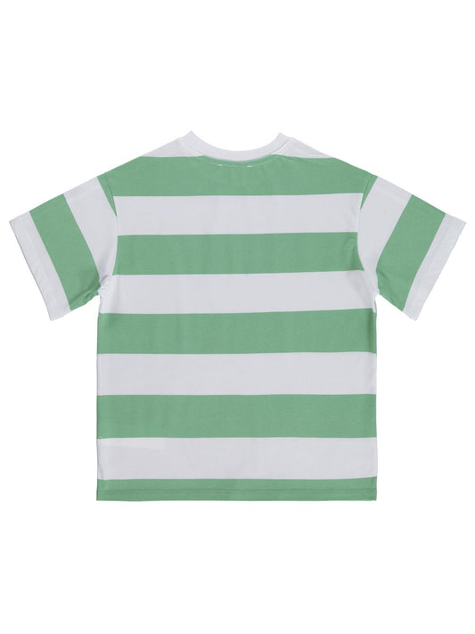 Civil Boys Basic Çizgili 6-9 Yaş Tişört - Yeşil