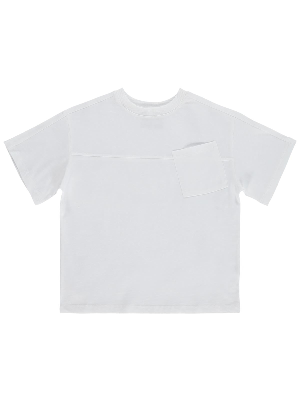 Civil Boys Basic Flamlı 10-13 Yaş Tişört - Kırık Beyaz