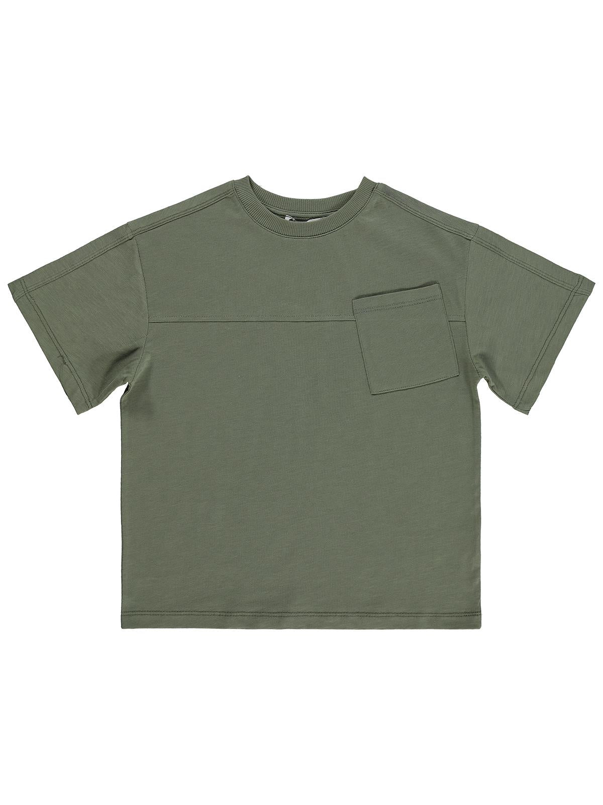 Civil Boys Basic Flamlı 10-13 Yaş Tişört - Haki