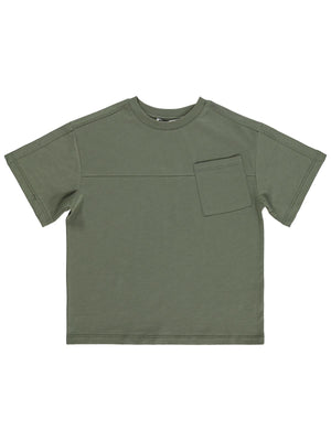 Civil Boys Basic Flamlı 6-9 Yaş Tişört - Haki