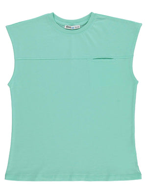 Civil Boys Basic Sıfır Kol 6-9 Yaş Tişört - Yeşil