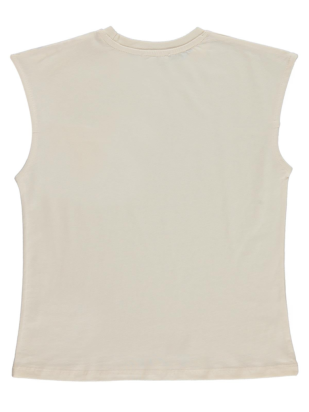 Civil Boys Basic Sıfır Kol 10-13 Yaş Tişört - Ekru