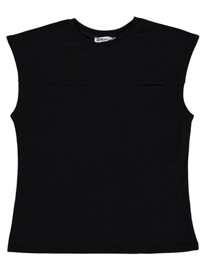 Civil Boys Basic Sıfır Kol 10-13 Yaş Tişört - Siyah