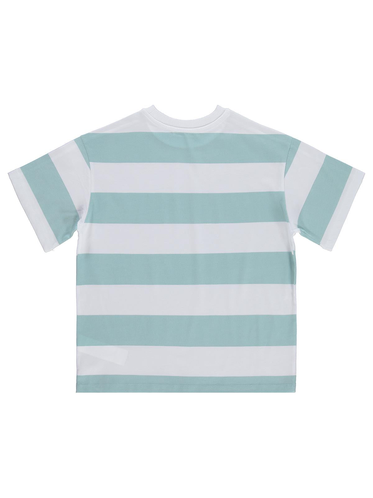 Civil Boys Basic Çizgili 6-9 Yaş Tişört - Mavi