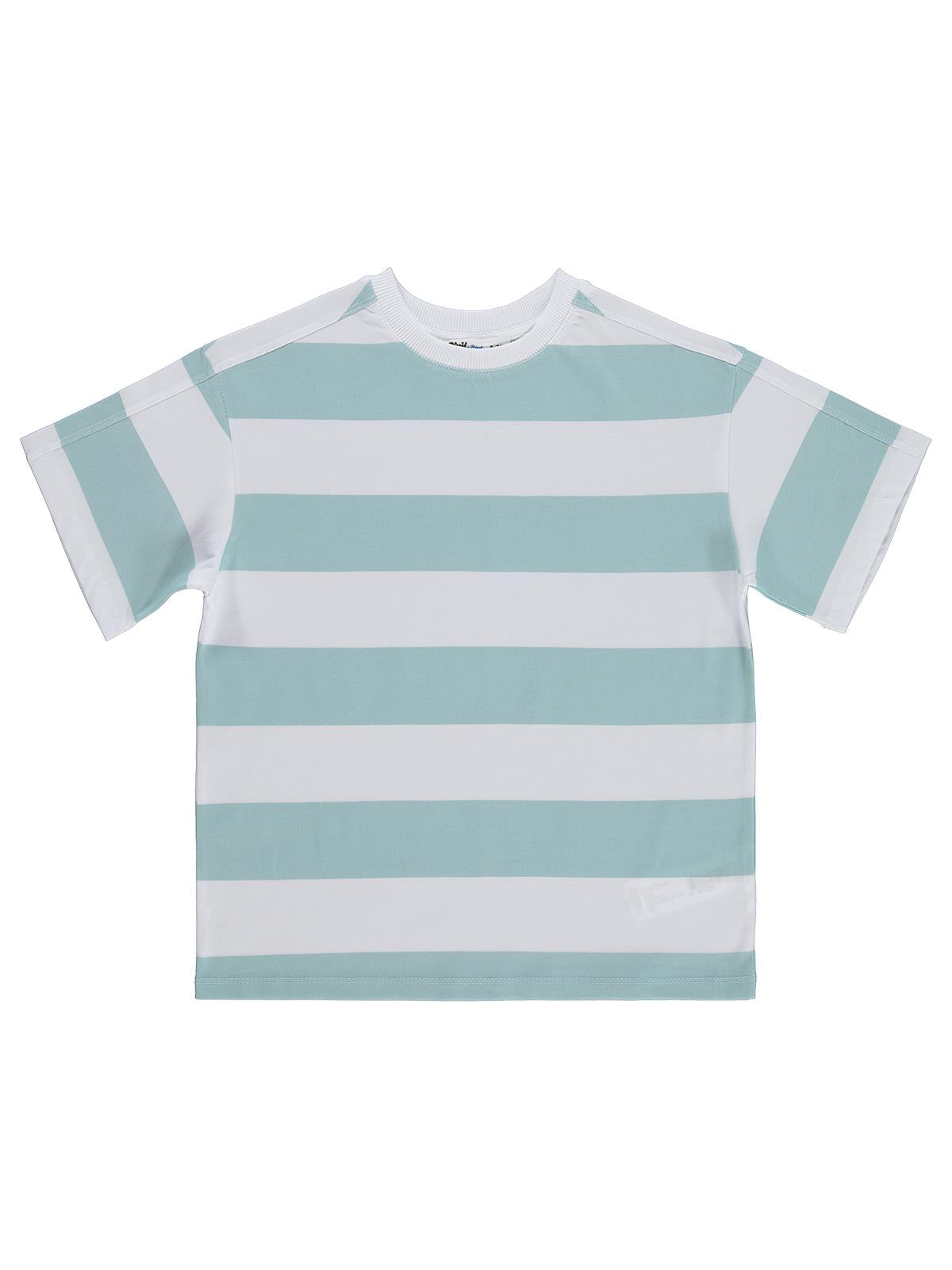 Civil Boys Basic Çizgili 6-9 Yaş Tişört - Mavi