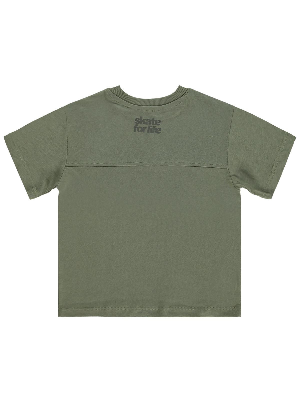 Civil Boys Basic Flamlı  2-5 Yaş Tişört - Haki