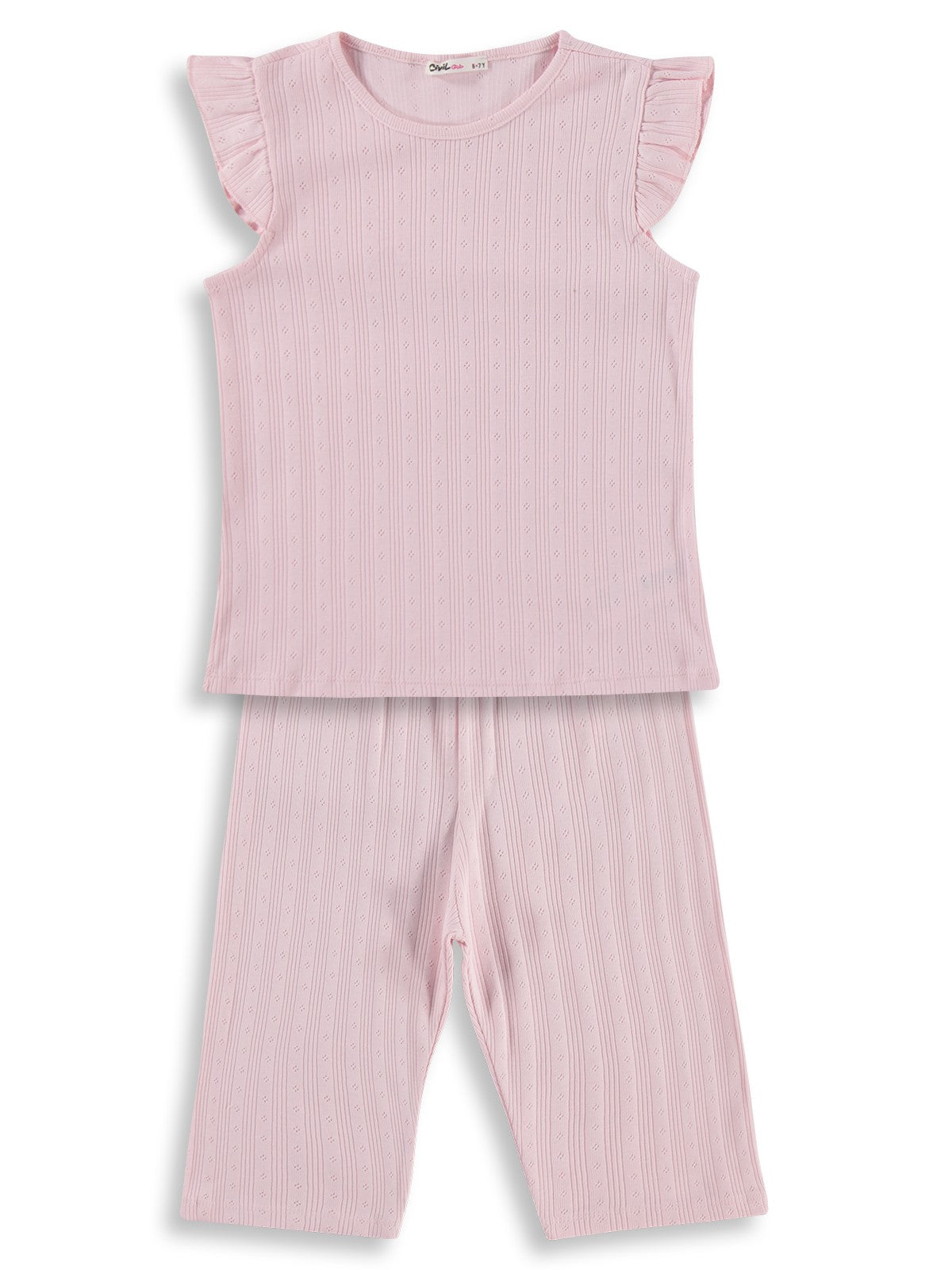 Civil Girls Kaprili 6-9 Yaş Pijama Takımı - Pembe