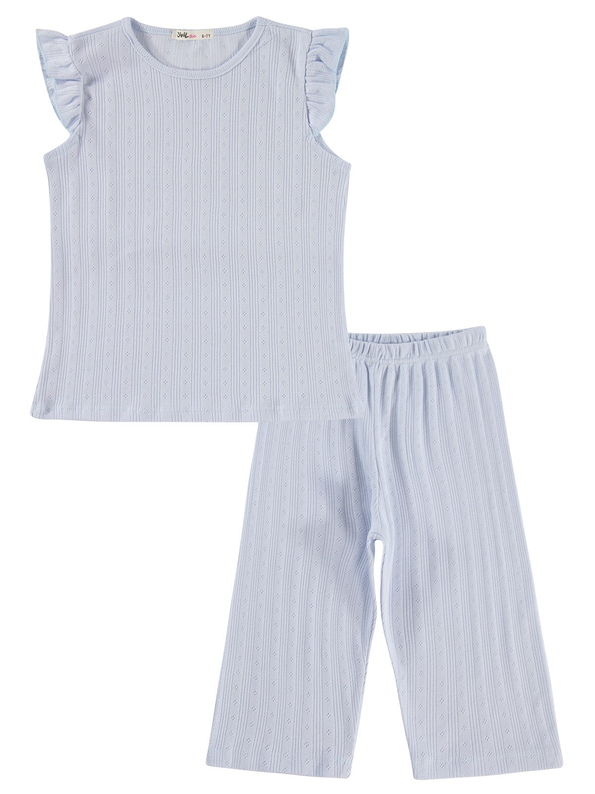 Civil Girls Kaprili 6-9 Yaş Pijama Takımı - Mavi