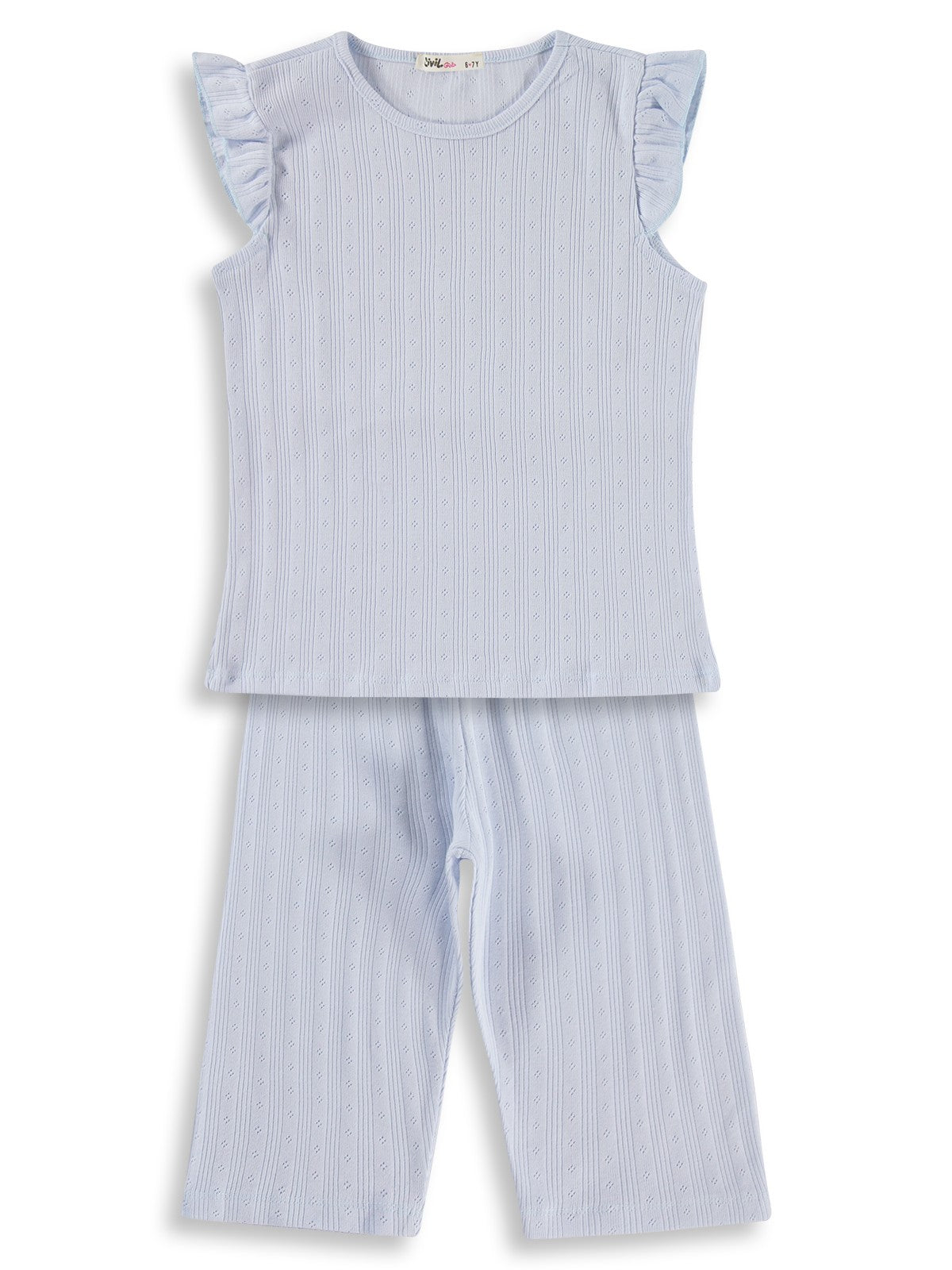 Civil Girls Kaprili 6-9 Yaş Pijama Takımı - Mavi