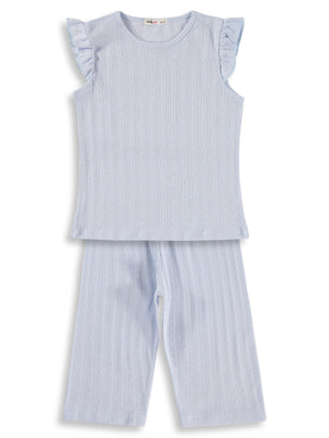 Civil Girls Kaprili 6-9 Yaş Pijama Takımı - Mavi