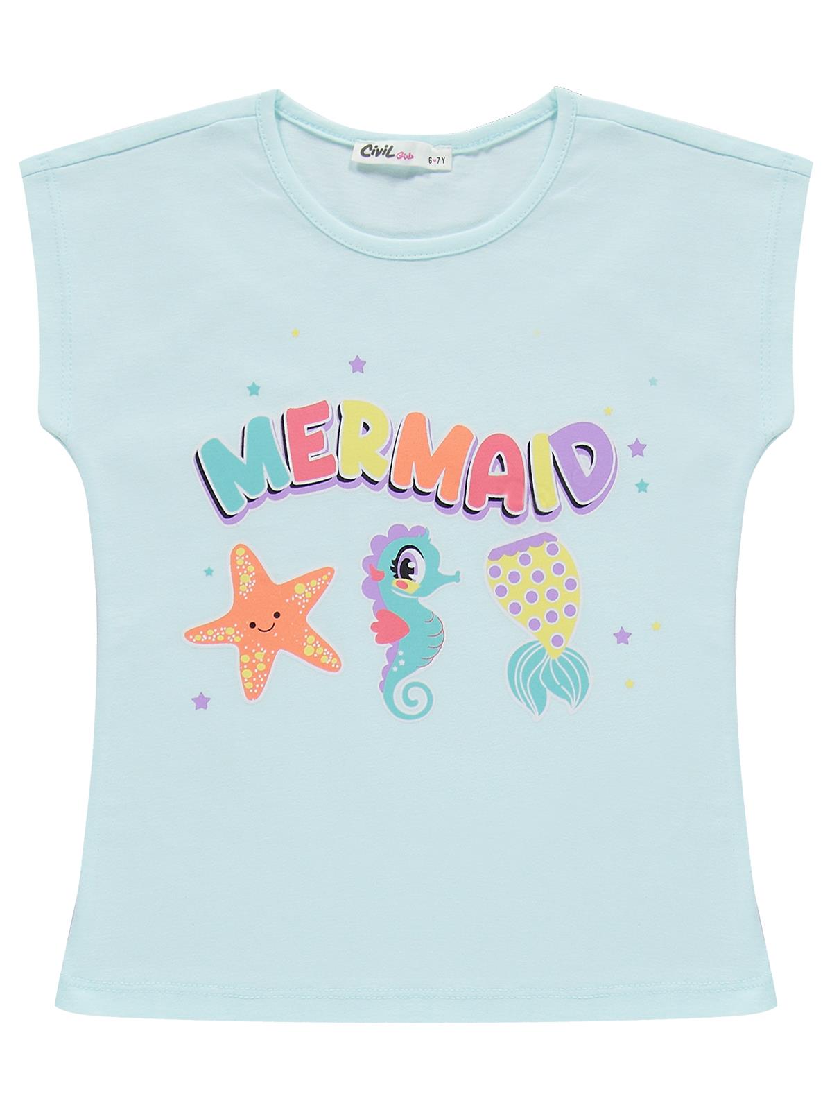 Civil Girls Mermaid Baskılı 10-13 Yaş Pijama Takımı - Yeşil