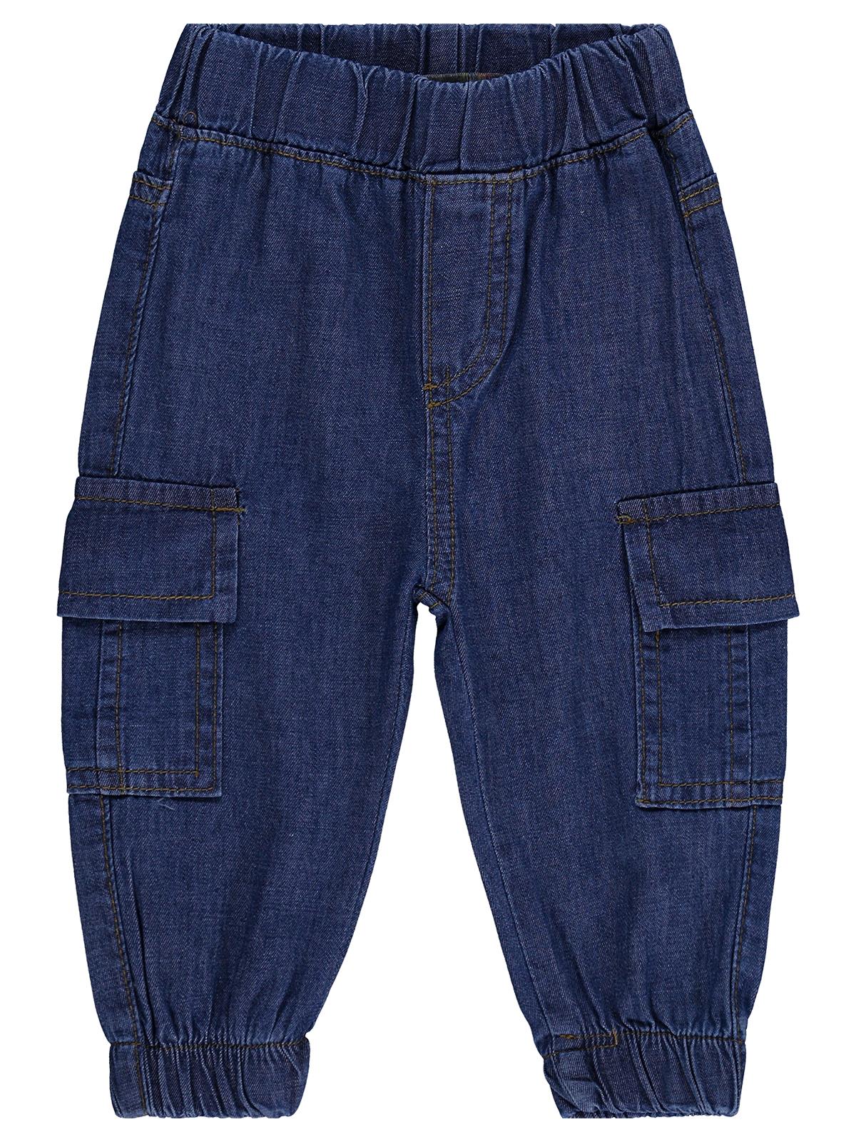 Civil Baby Kargo Cepli İnce Kot 6-18 Ay Pantolon - Mavi