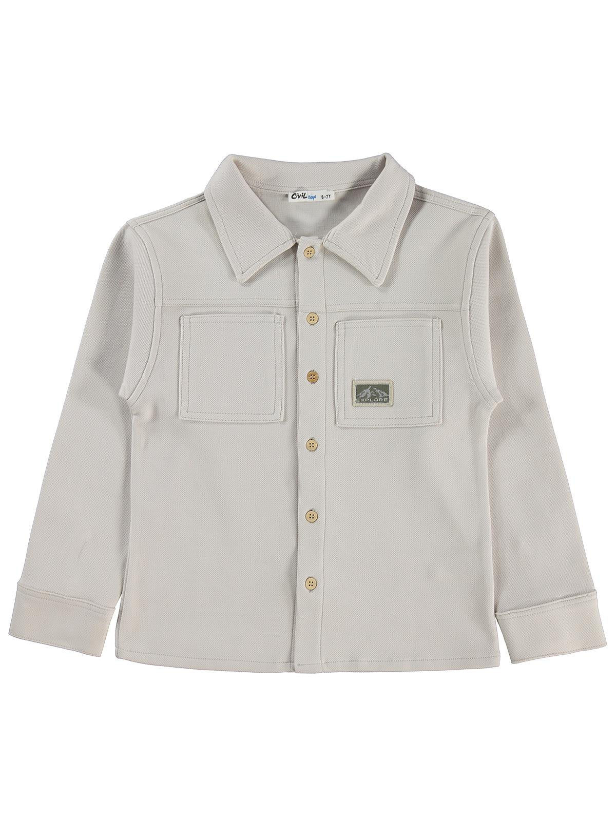 Civil Boys Basic 6-9 Yaş Gömlek - Koyu Taş Rengi